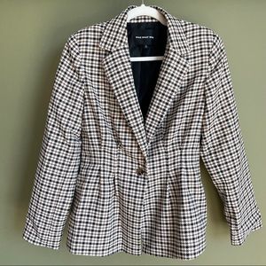 Who What Wear houndstooth hourglass blazer